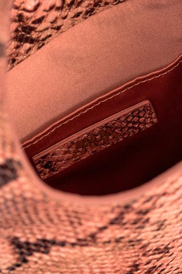 LIMITED EDITION EMBOSSED LEATHER MINI TOTE - 1-611 by Zara - Image 4