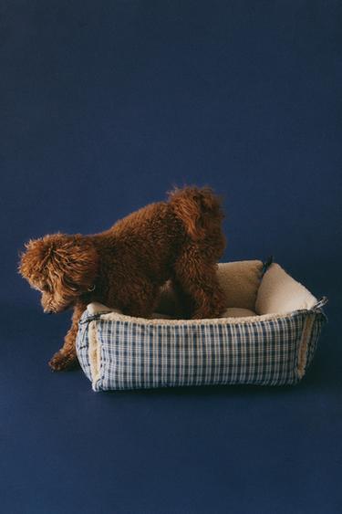 GINGHAM PET BED – Kék a ZARA-tól