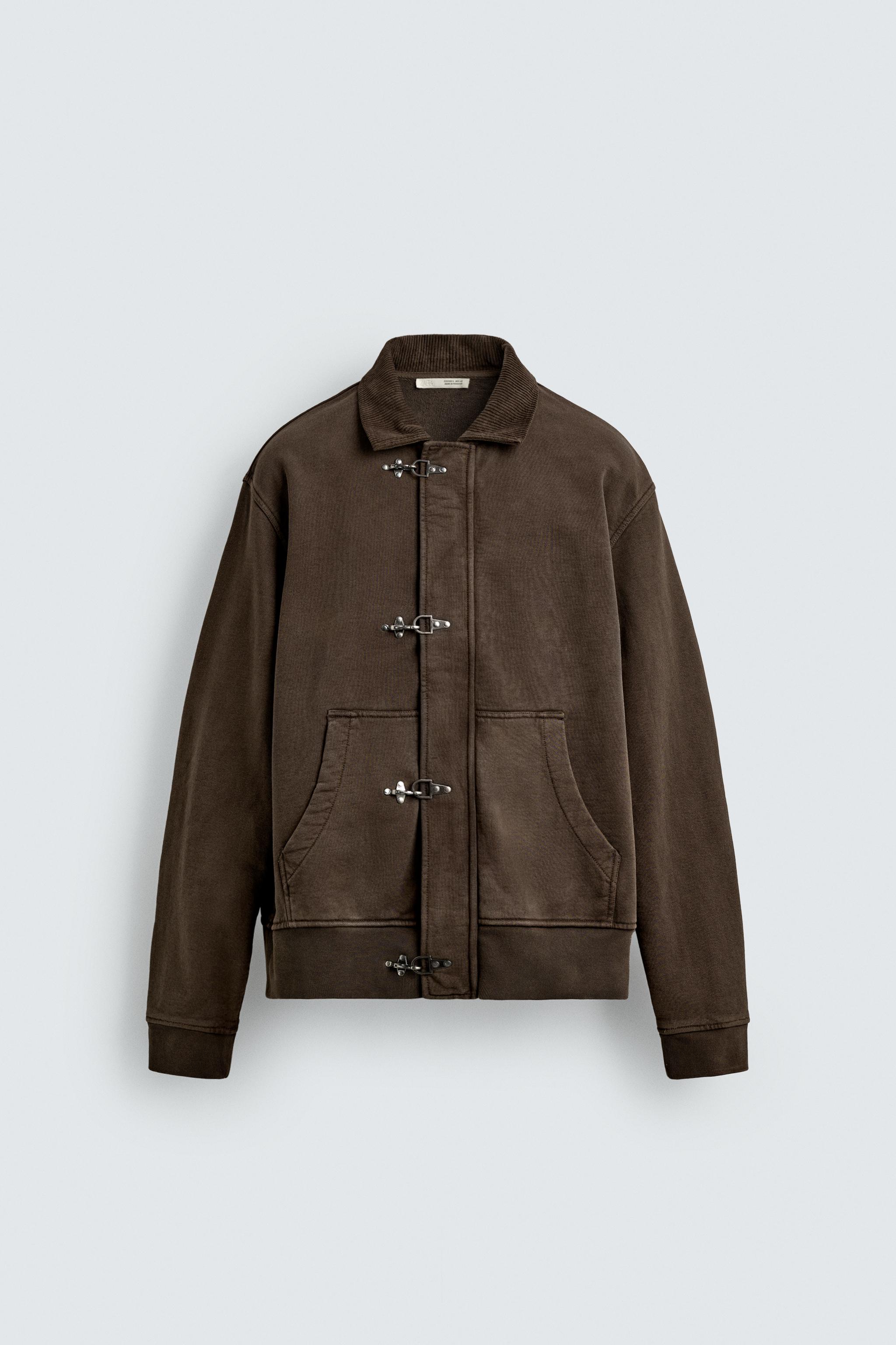 COMBINATION CORDUROY FIREMAN CLASP JACKET - Brown | ZARA United States