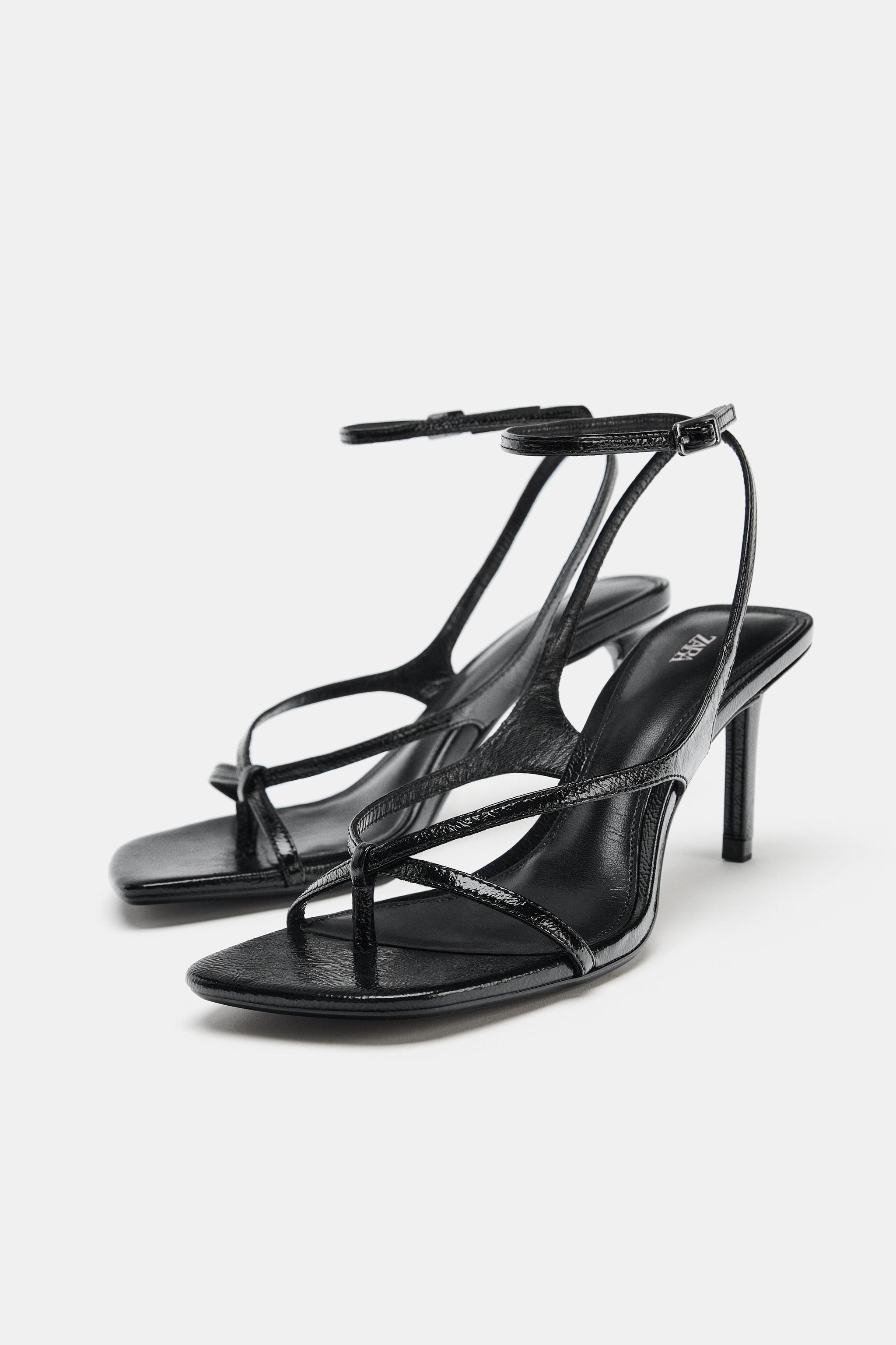 LEATHER HEELED SANDALS