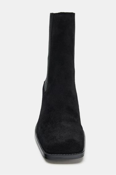 BOTTINES À TALONS BLOCS - Noir de Zara - Image 4