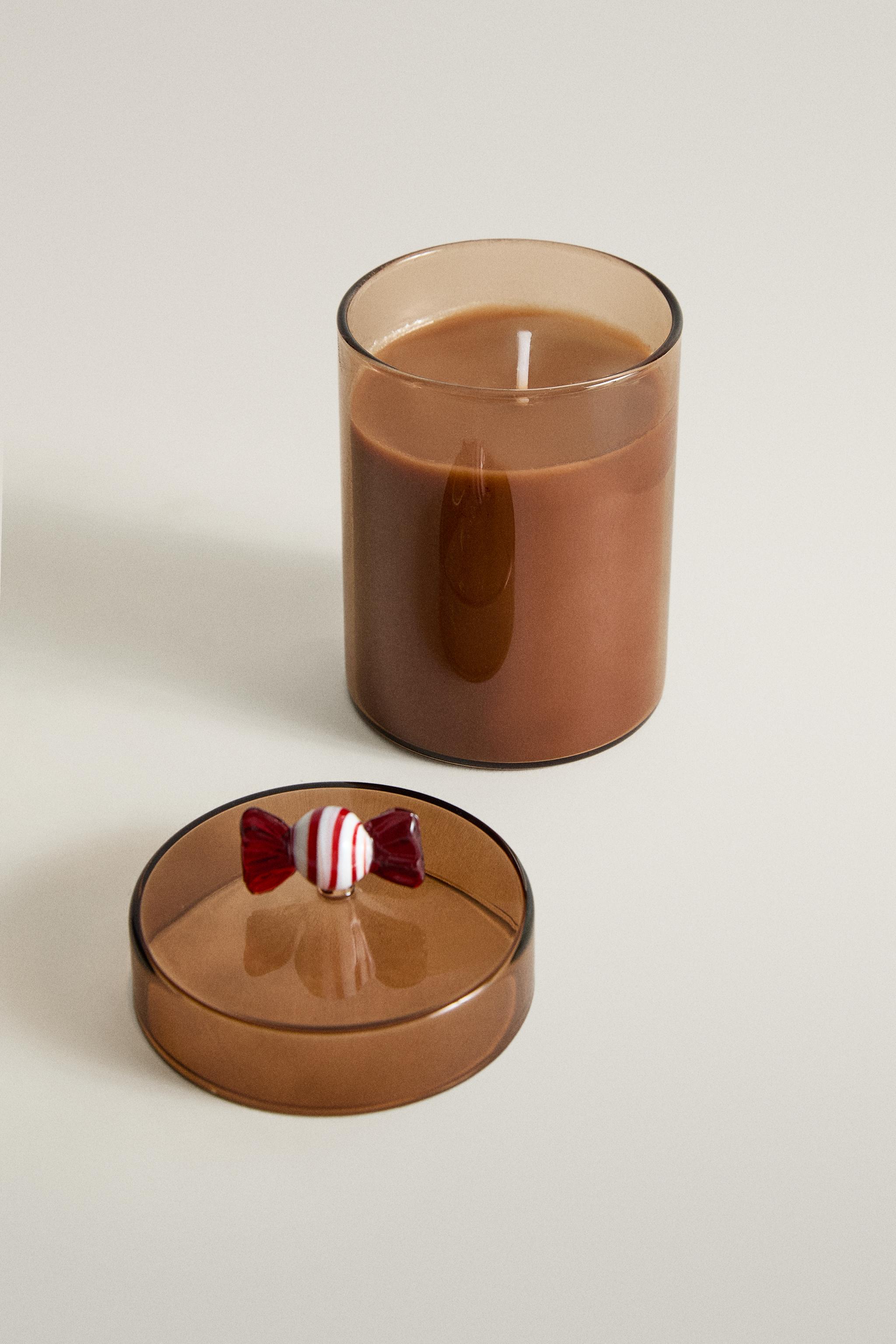 (220 G) BOROSILICATE GLASS SALTED CARAMEL SCENTED CANDLE