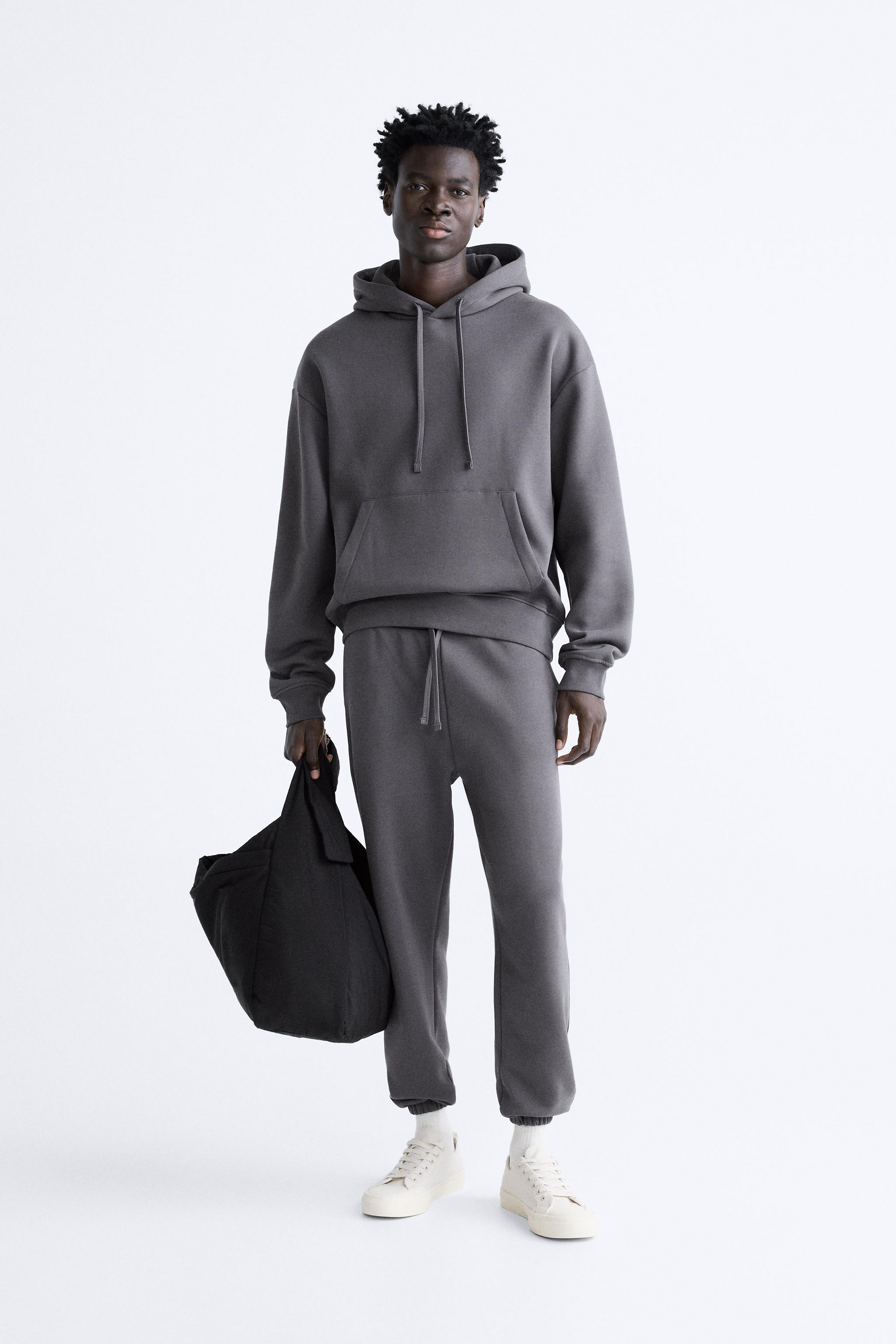 Zara basic hot sale grey hoodie