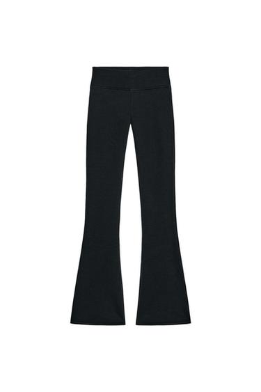 FLARE FLEECE TROUSERS - Black by Zara