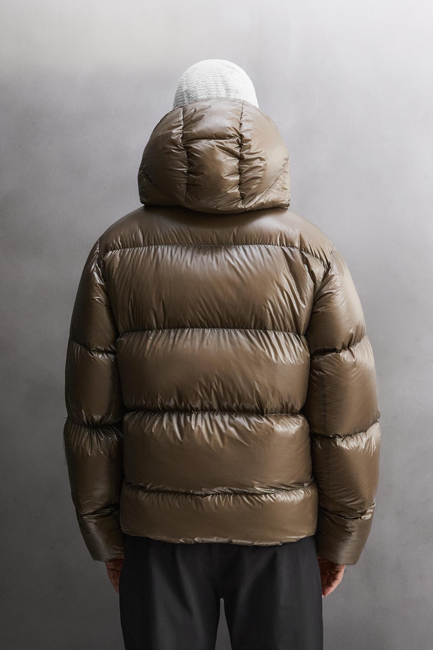 Мужская куртка Zara 90/10 Down Technical, цвет: Светлый коричневый — фото 3