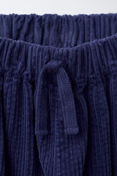 PANTALON BOUFFANT EN VELOURS CÔTELÉ - Bleu roi de Zara - Image 2