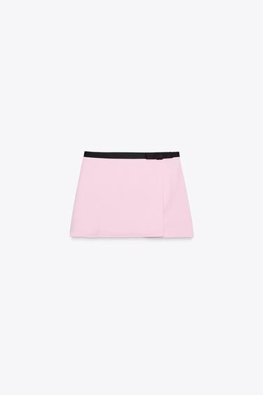 SKORT WITH BOW - Pink by Zara