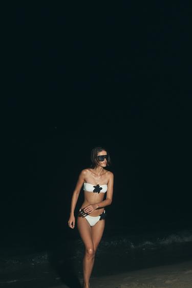 CULOTTE DE BIKINI À FLEURS - Écru de Zara - Image 6