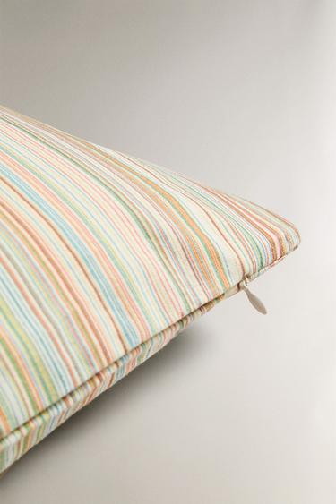 STRIPED CUSHION COVER - Oyster-white by Zara - Image 4