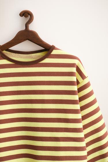 ZARA TIMELESS - STRIPED SWEATSHIRT - Chocolate by Zara - Image 2