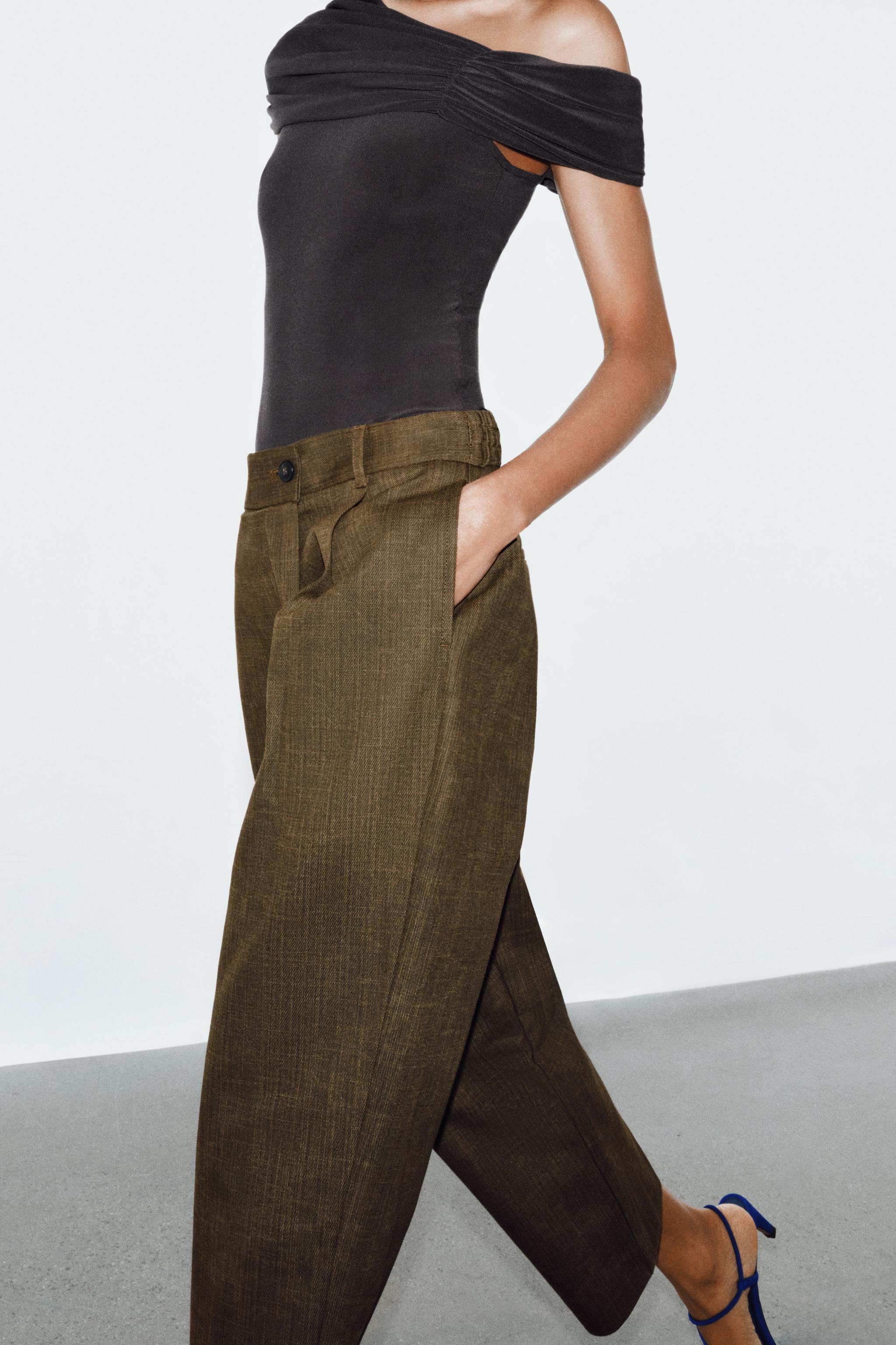 ZW COLLECTION PLEATED CROPPED PANTS