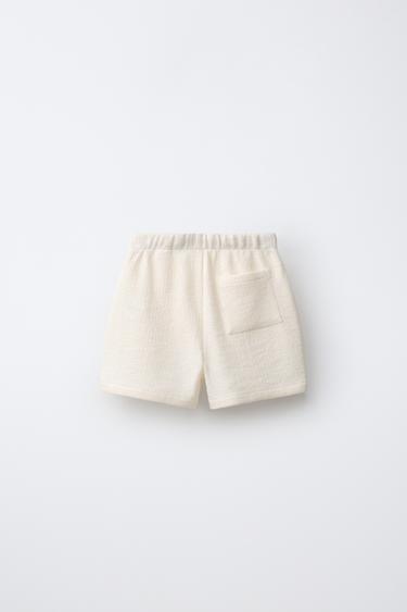 SHORT CONFORT TEXTURÉ - Écru de Zara - Image 1