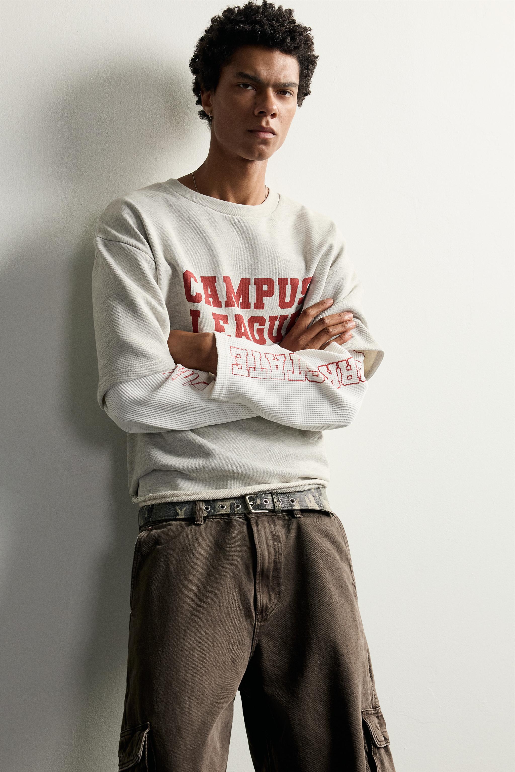 LAYERED EFFECT GRAPHIC T-SHIRT