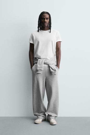 JOGGERHOSE WIDE FIT BASIC - Grau meliert von Zara
