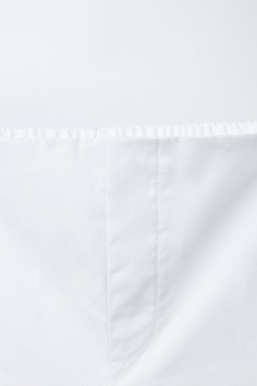 EMBROIDERED FLOWER POPLIN BERMUDA SHORTS - White by Zara - Image 2