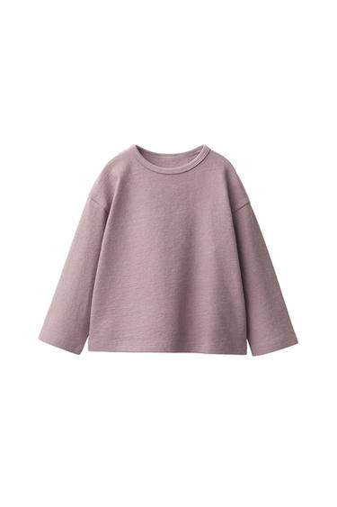 T-SHIRT TEXTURÉ UNI - Rose / Lilas de Zara