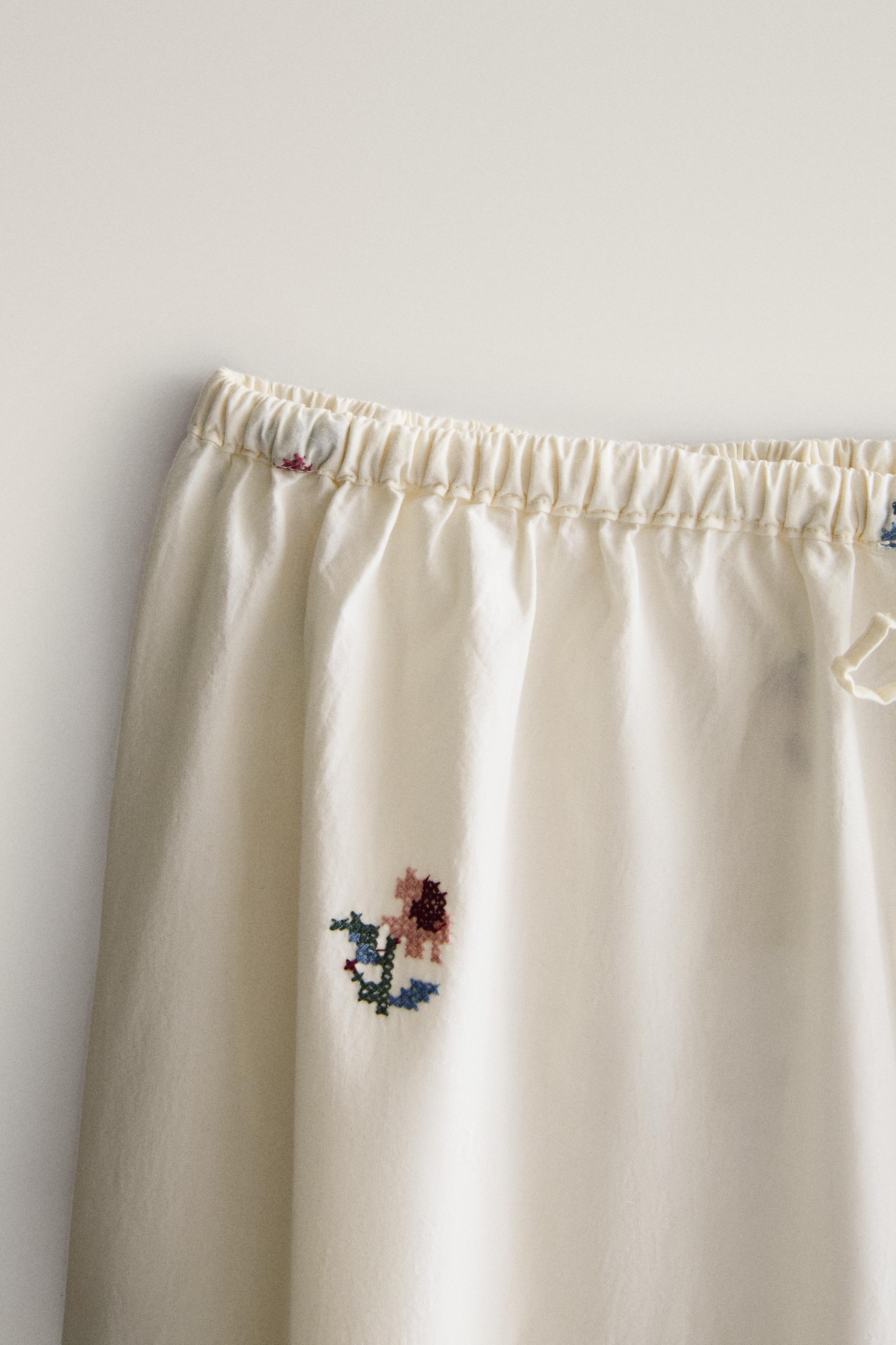 PANTALON DE PYJAMA BRODÉ FLEURS
