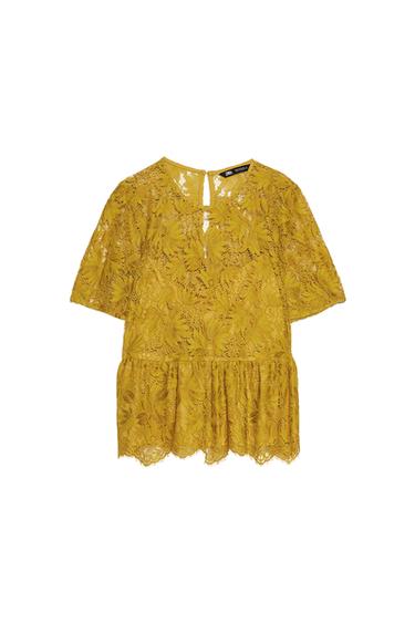 LACE PEPLUM TOP