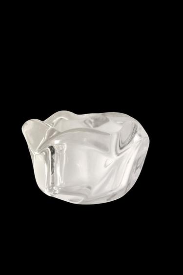 THICK GLASS TEALIGHT HOLDER - Crystal by Zara