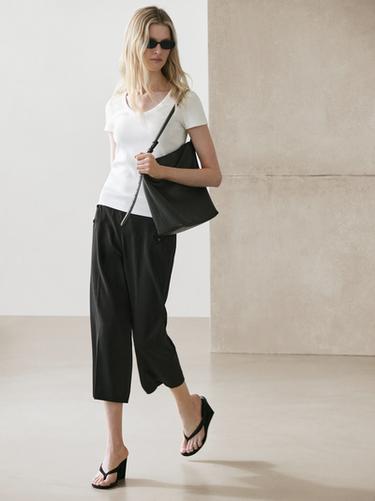 Camiseta manga corta mezcla algodón - Blanco de Zara