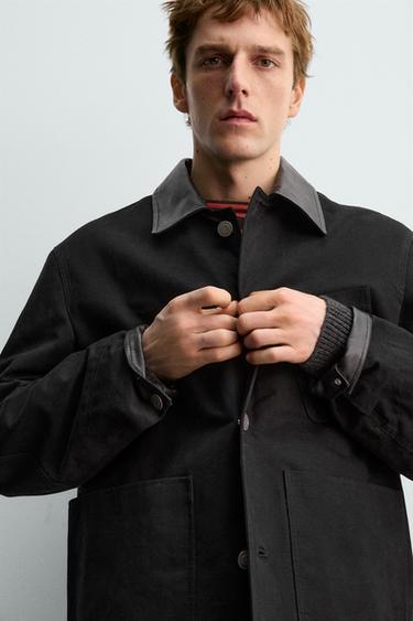 VESTE EN CUIR BIMATIÈRE AARON LEVINE X ZARA - Noir de Zara - Image 4