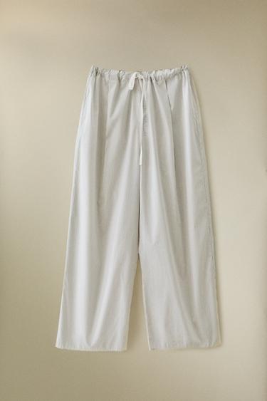 STRIPED TROUSERS - Oyster-white by Zara - Image 5