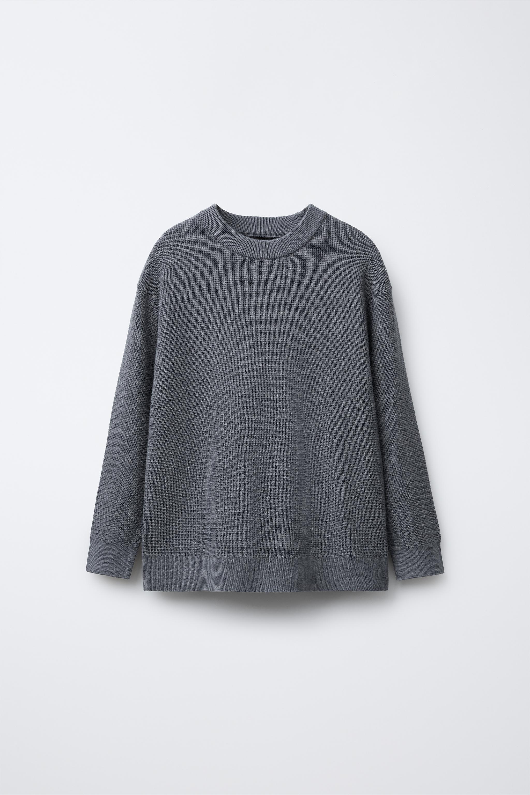 【SCENERITY】Waffle over knit Grey Waffle Knit Sweater – The Bee's Knees