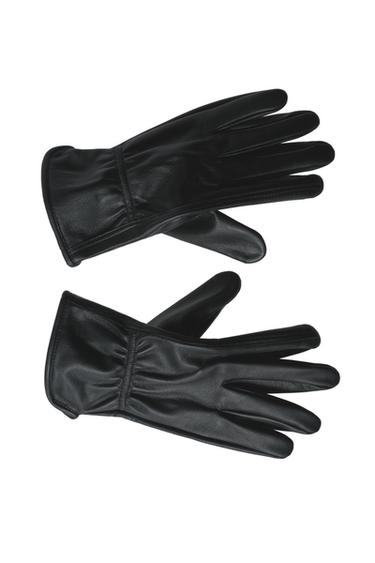 LEATHER GLOVES - Black by Zara