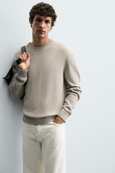 WASHED EFFECT TEXTURED SWEATER - Grey / Blue by Zara - Image 4