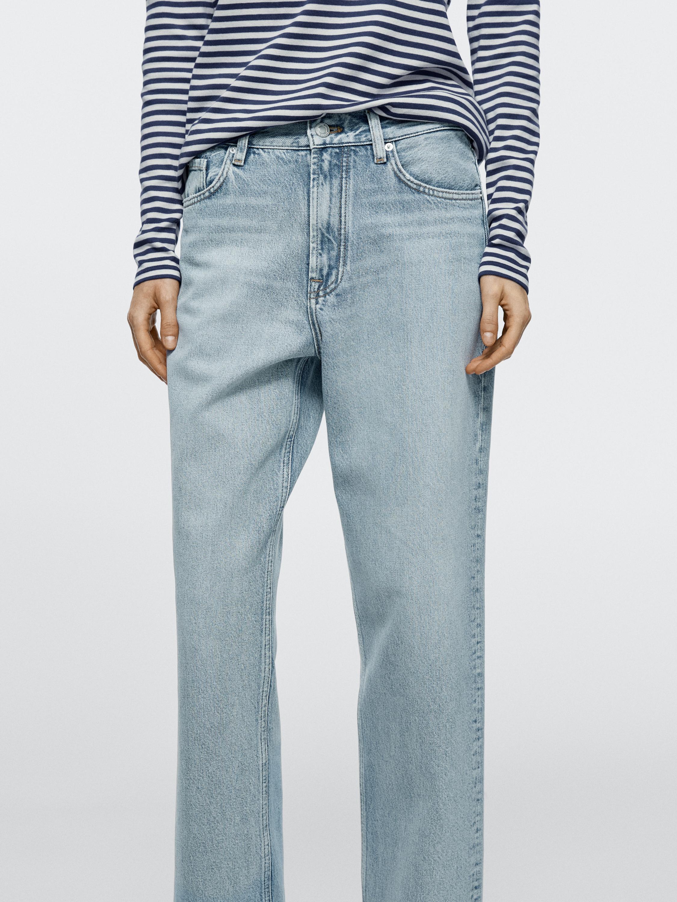 Jean straight taille haute