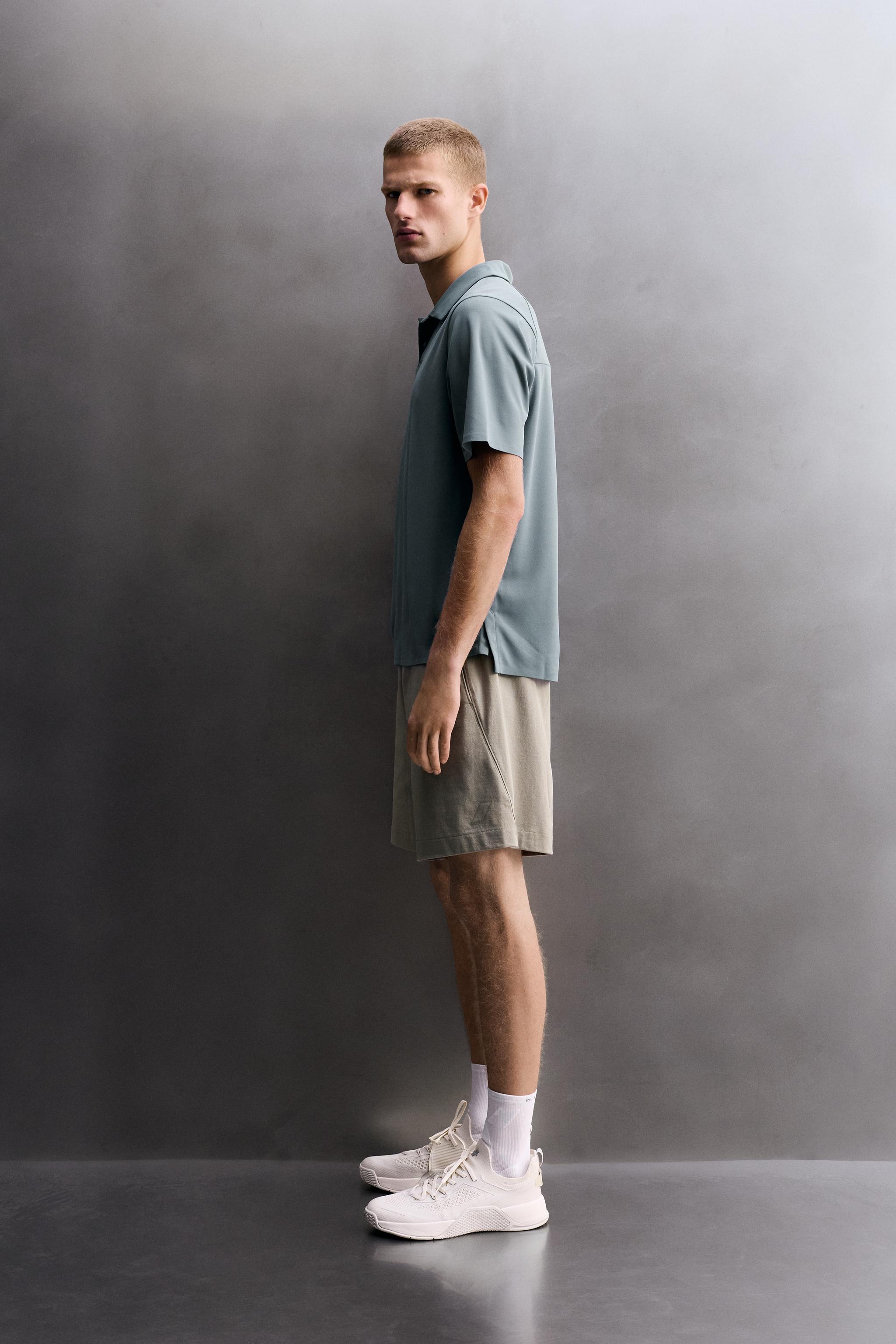 Мужские топы Zara TECHNICAL PIQUÉ TRAINING POLO — фото 4