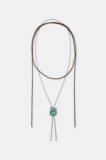 2-PACK WESTERN CORD AND CHAIN NECKLACES — Silver 2