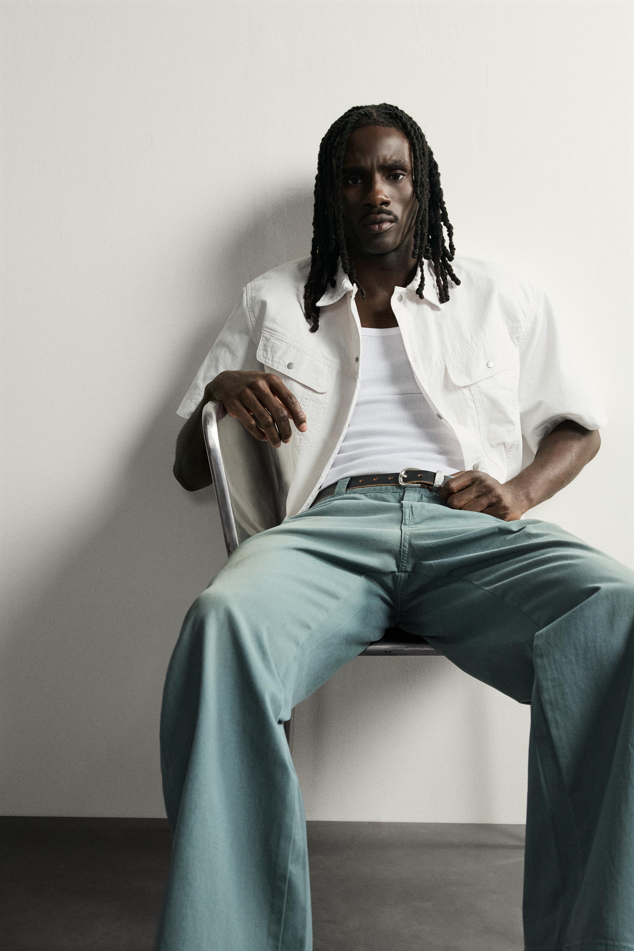 Мужские джинсы Zara DENIM CHINO PANTS — фото 5
