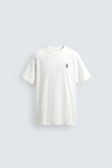 T-SHIRT BRODÉ AVOCAT - Beige clair de Zara - Image 6
