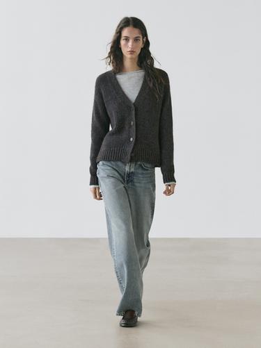 Zara Wool blend V-neck cardigan - 452