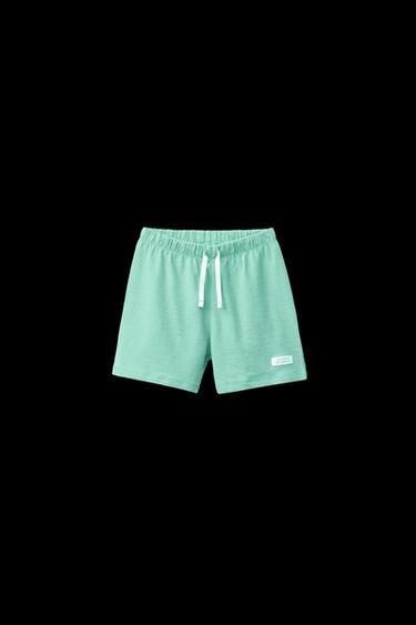 6-14 YEARS/PLAIN T-SHIRT AND BERMUDA PYJAMAS - Green by Zara