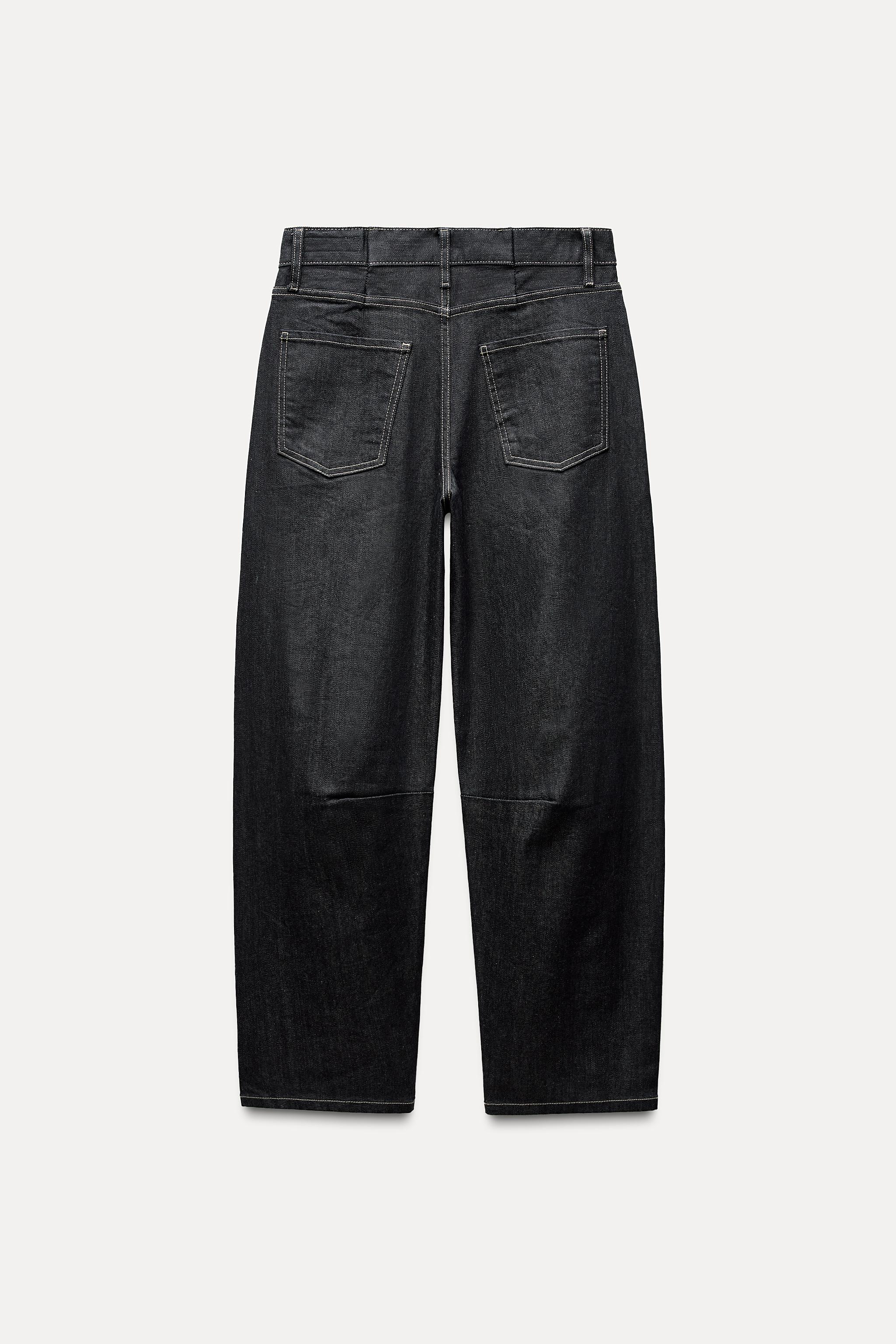 ZW COLLECTION BALLOON MID-WAIST JEANS - Blue | ZARA Australia