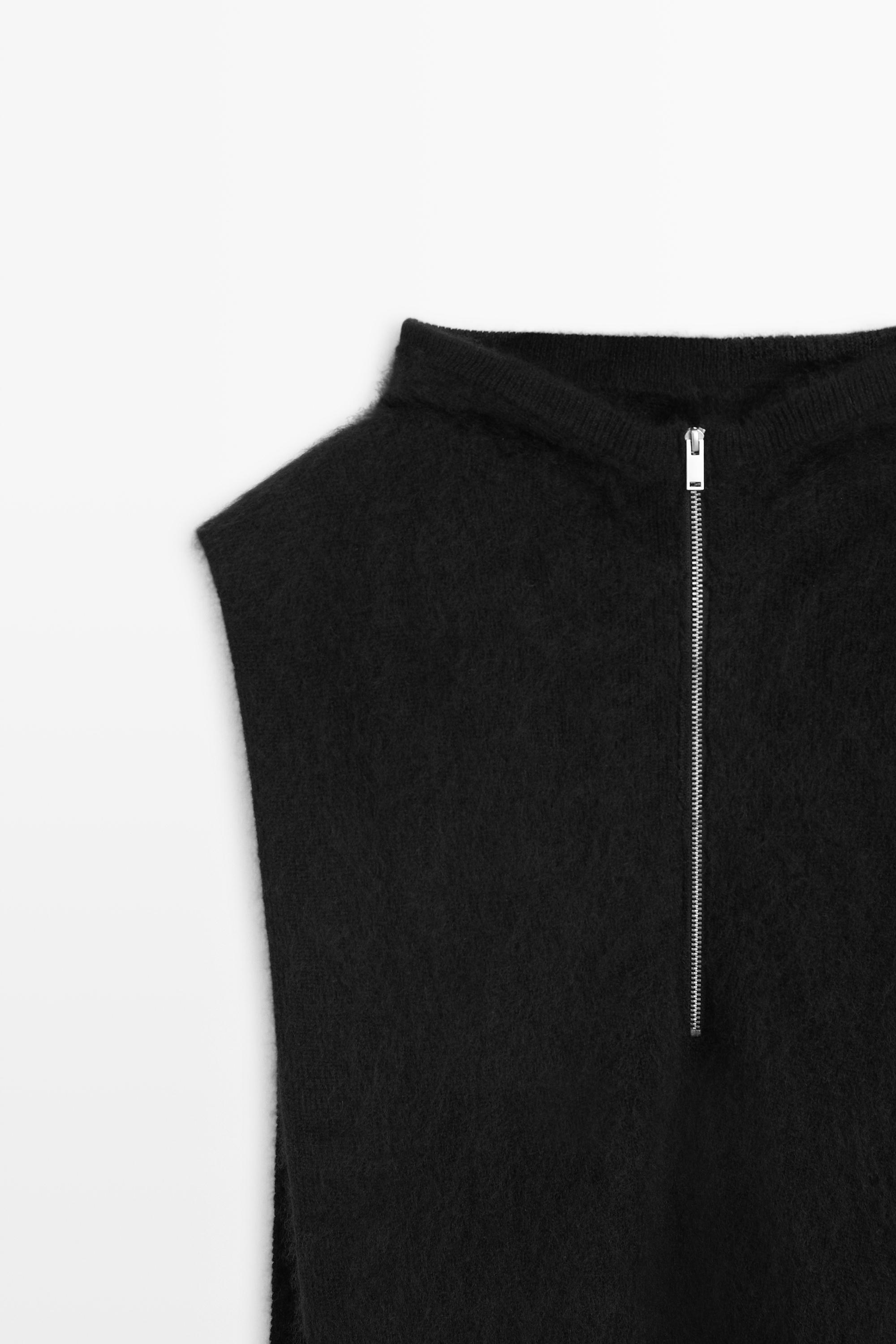 100% cashmere hooded knit vest