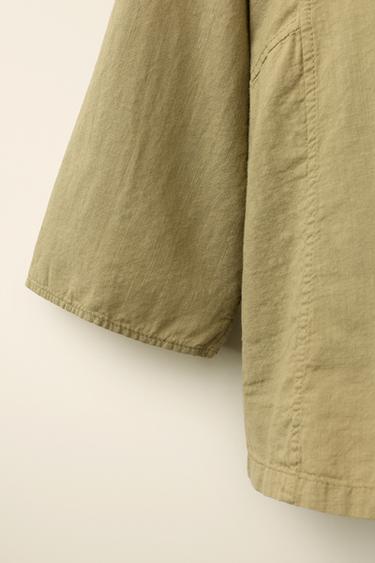CHEMISE À COL MAO CRÉÉE PAR CARAMEL LONDON X ZARA - Kaki de Zara - Image 3