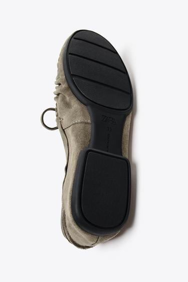SPLIT SUEDE LOAFERS WITH TASSELS - Grey by Zara - Image 5