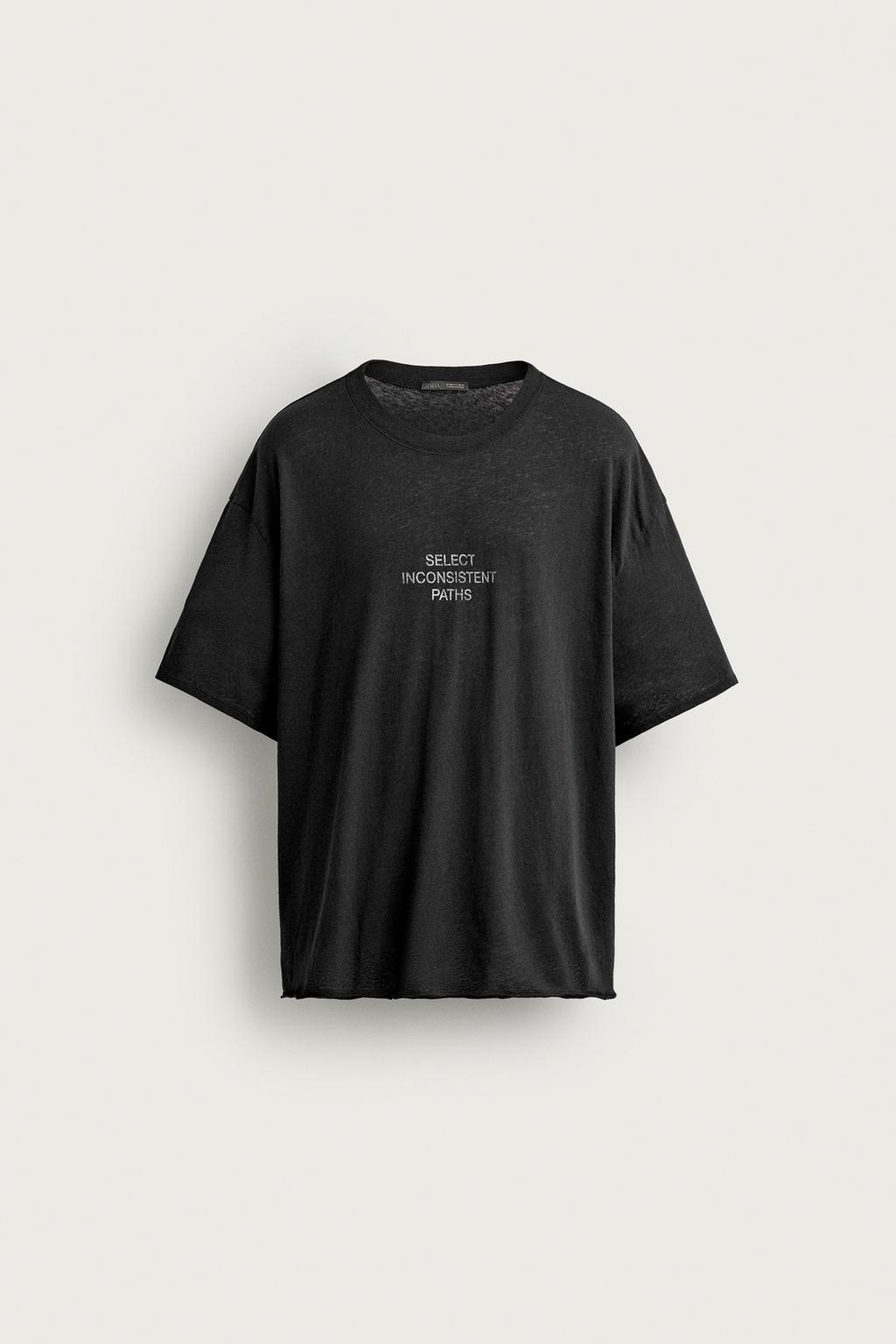 RELAXED FIT WASHED TEXT T-SHIRT