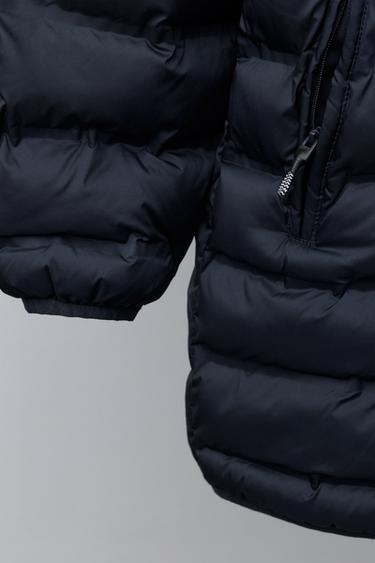 WATER-REPELLENT ULTRALIGHT PADDED LONG JACKET - Navy blue by Zara - Image 5