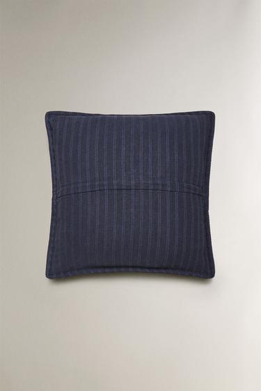 HOUSSE DE COUSSIN ÉDREDON ENFANT JACQUARD RAYURE - Bleu marine de Zara - Image 2