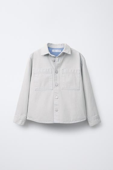 FADED DENIM OVERSHIRT - Ice by Zara - Image 0