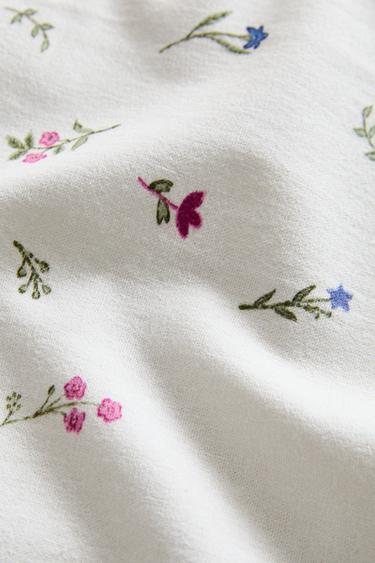 PACK OF FLORAL PRINT NAPKINS (PACK OF 2) - White by Zara - Image 3