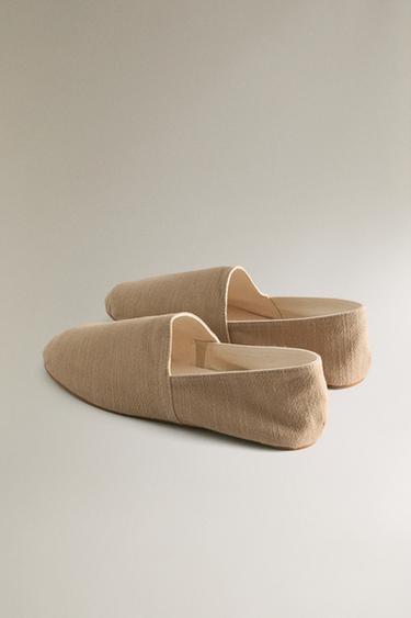 FABRIC BABOUCHE SLIPPERS - Taupe Grey by Zara - Image 3
