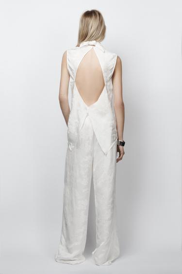 ZW COLLECTION LIMITED EDITION JACQUARD TOP - White by Zara