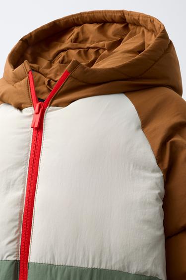 WATER-REPELLENT COLOUR BLOCK PADDED JACKET - Multicoloured by Zara - Image 4