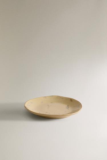 STONEWARE SIDE PLATE WITH DESIGNS - Beige by Zara - Image 1