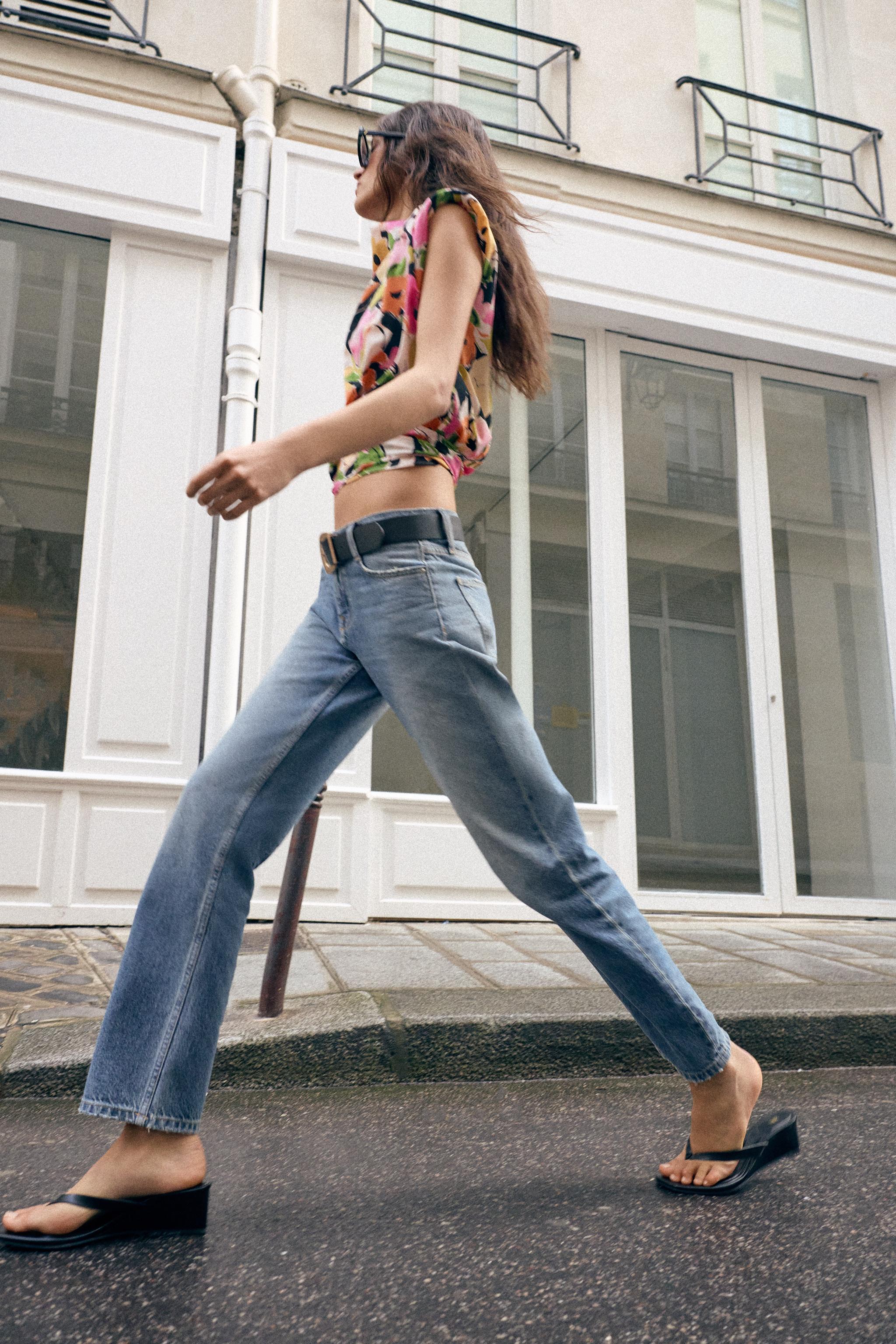 Z1975 MID-RISE SLIM FIT BELTED JEANS